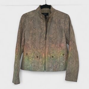 Alfani Women's Tan Snakeskin Blazer